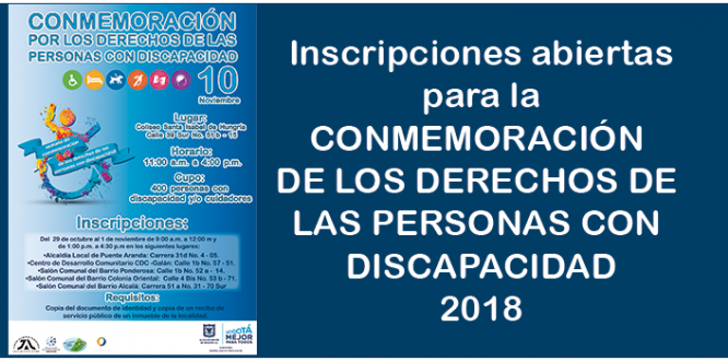 CONMEMORACIÓN DE LOS DERECHOS DE LAS PERSONAS CON DISCAPACIDAD CONMEMORACIÓN DE LOS DERECHOS DE LAS PERSONAS CON DISCAPACIDAD