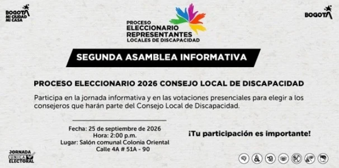 Puente Aranda avanza en el proceso de elección de su Consejo Local de Discapacidad