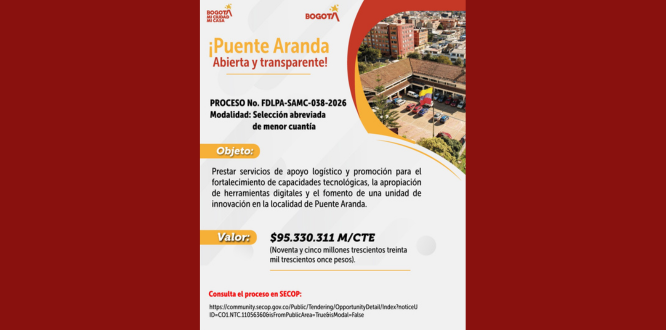 Proceso No. FDLPA-SAMC-038-2026 Modalidad: Selección abreviada de menor cuantía. Proceso No. FDLPA-SAMC-038-2026 Modalidad: Selección abreviada de menor cuantía.