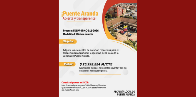 Proceso FDLPA-IPMC-011-2026 Modalidad: Mínima cuantía.