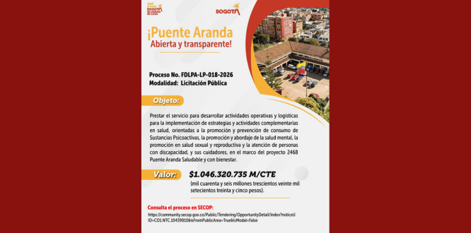 Proceso No. FDLPA-LP-018-2026 Modalidad: Licitación Pública
