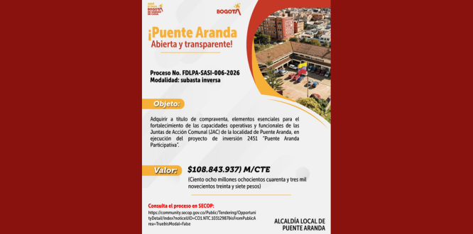 Proceso No. FDLPA-SASI-006-2026, Modalidad: Subasta Inversa. Proceso No. FDLPA-SASI-006-2026, Modalidad: Subasta Inversa.