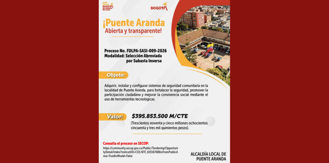Proceso FDLPA-SASI-009-2026 Modalidad: Selección Abreviada por Subasta Inversa Proceso FDLPA-SASI-009-2026 Modalidad: Selección Abreviada por Subasta Inversa