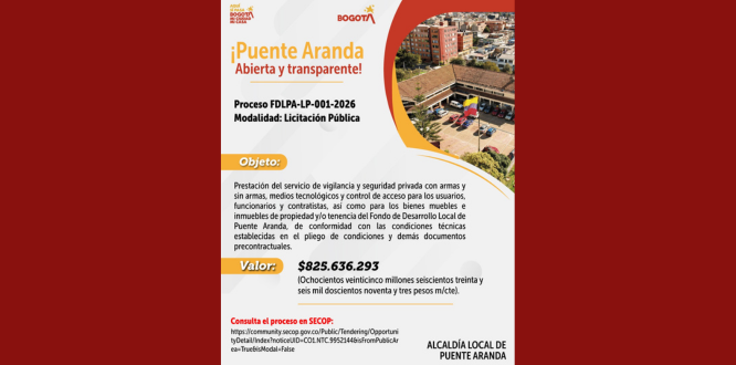Proceso No. FDLPA-LP-001-2026  Modalidad: Licitación pública