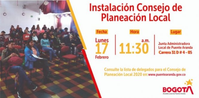 Instalación del Consejo de Planeación Local de Puente Aranda 