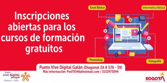 Inscripciones abiertas en los Puntos Vive Digital Inscripciones abiertas en los Puntos Vive Digital