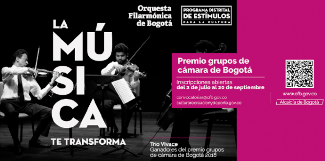 ¡Participe en el Premio Grupos de Cámara de Bogotá! ¡Participe en el Premio Grupos de Cámara de Bogotá!