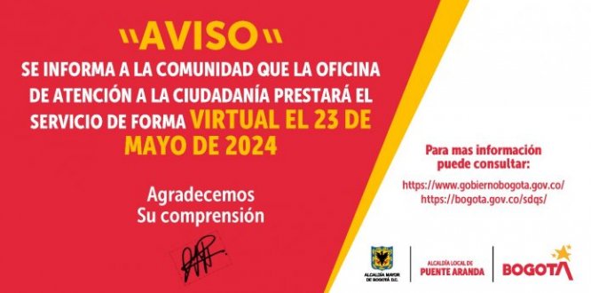 aviso atención virtual