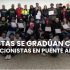 Barristas se gradúan como confeccionistas y donan camisetas a niños de la Escuela de Fútbol del barrio Cundinamarca