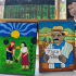 “Pinturas alusivas al campo y la seguridad alimentaria: campesinos trabajando la tierra y un agricultor con un título de propiedad, expuestas durante la conmemoración en el Colegio La Merced.”